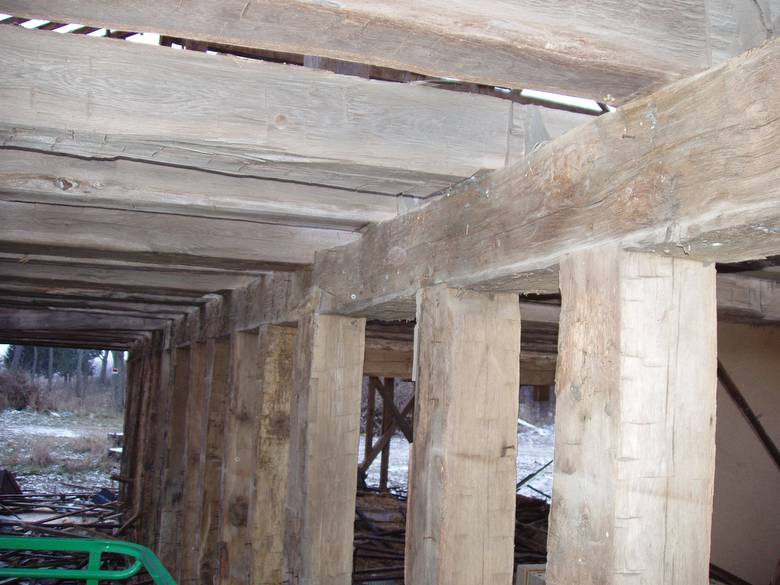 Rupple Barn Timbers in the Basement